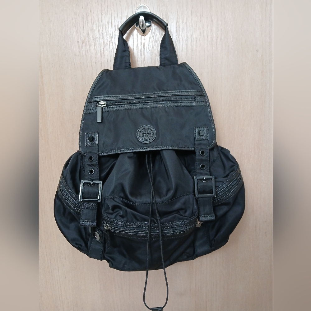 Tory Burch Ella, Nylon Porcini Lightweight Backpack.